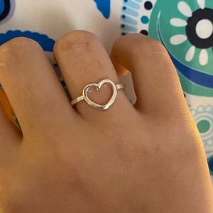 silver heart ring